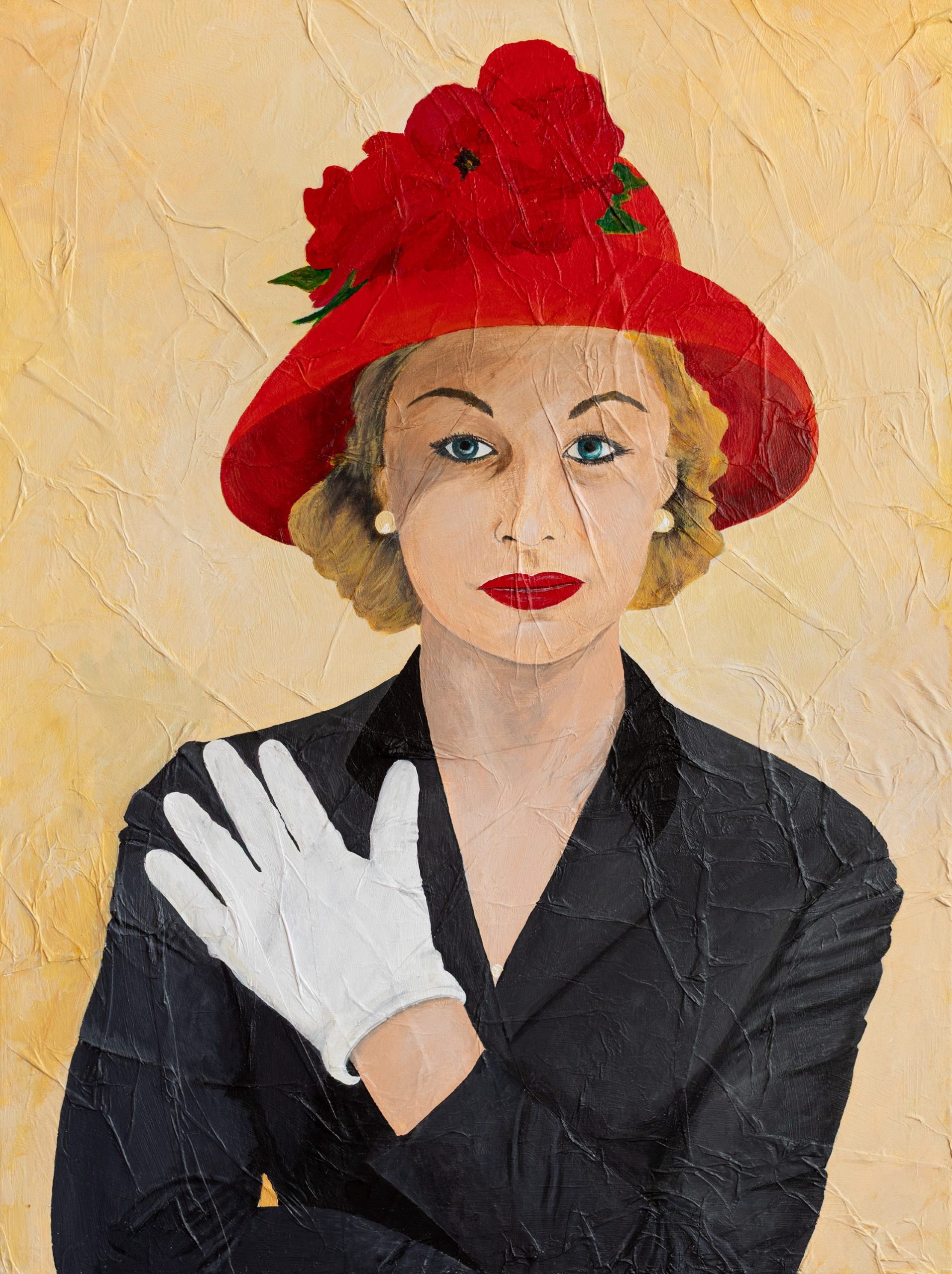 Gabriele Radny - Frau mit Hut rot